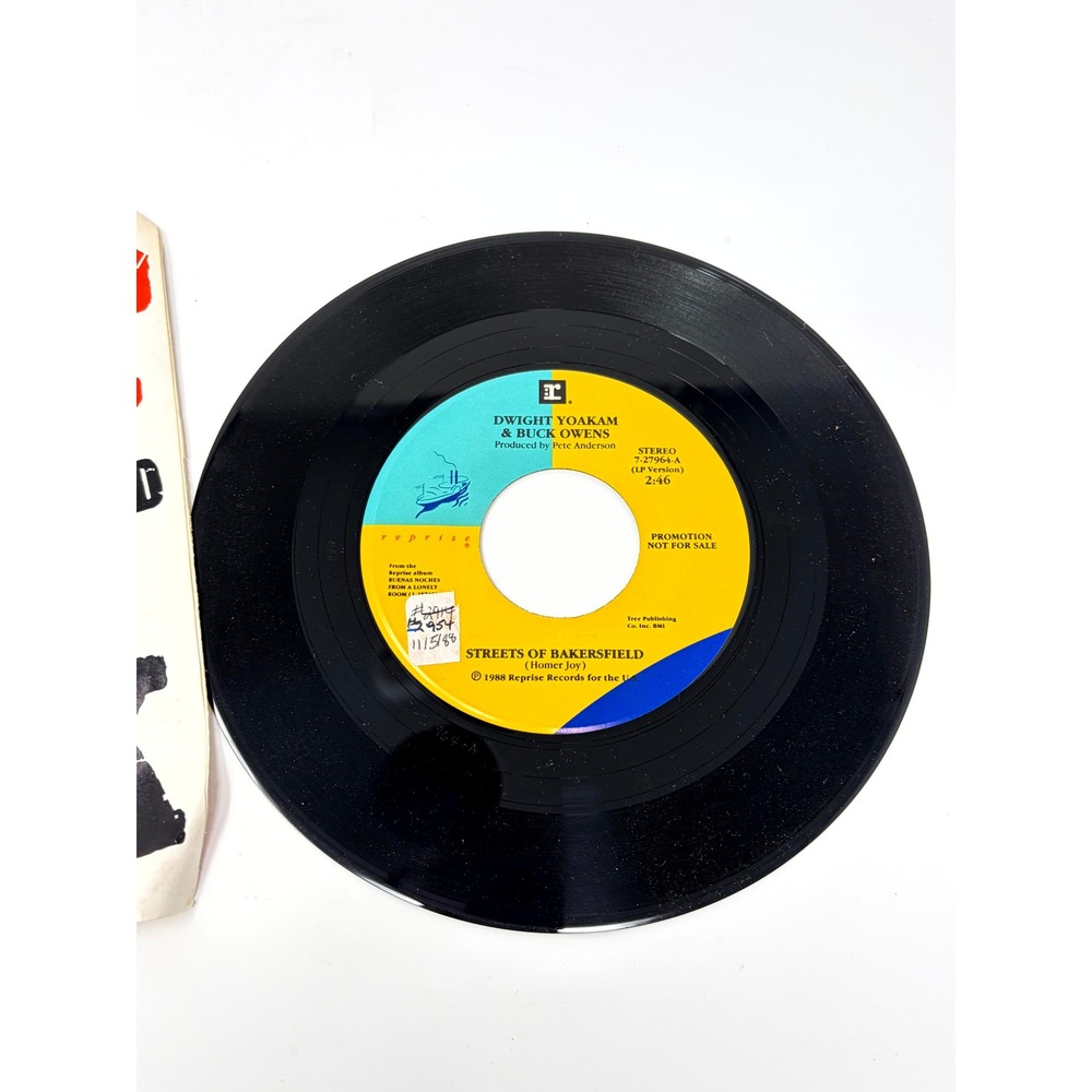 Dwight Yoakam Buck Owens Streets of Bakersfield 7" Vinyl Promo 45 RPM Record - Picture 3 of 5